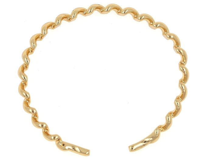18k Gold Filled Twisted Bangle,Gold Dainty Twisted Bangle,Simple Bangle,Gift for Her
