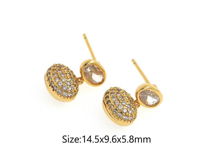 Drop Earrings,Pierced Earrings,18K Gold Filled Dainty Earrings,Dainty Drop Earrings,Round Earrings,DIY Jewelry Supplies,
