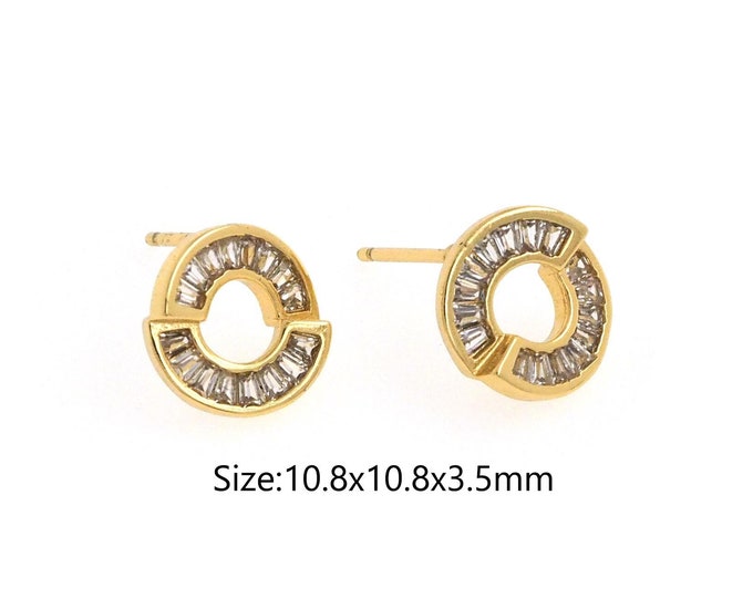 1 Pair, Line Earrings, Exquisite Everyday Earrings,  18K Gold Filled Hoop Earrings, Hoop Pendants, Gift For Her