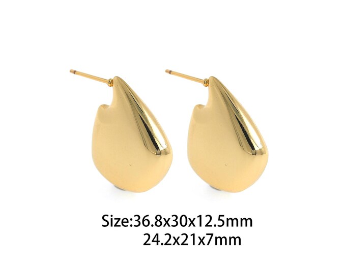 1pair 18K Gold Filled Fashion Stud Earring,Dainty Stud Earrings,Gold Minimalist Stud Earrings,Gift For Her