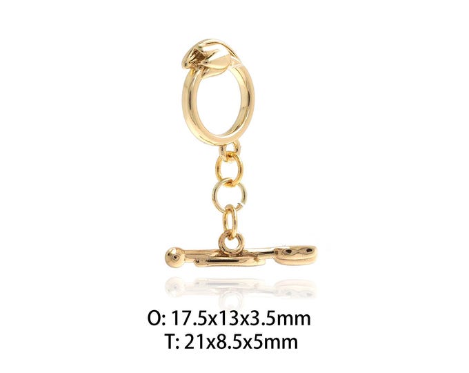1pcs 18K Gold Filled Toggle Buckle, Toggle Sleeve, Flower OT Clasp, Used for Bracelet/Necklace Jewelry Clasp