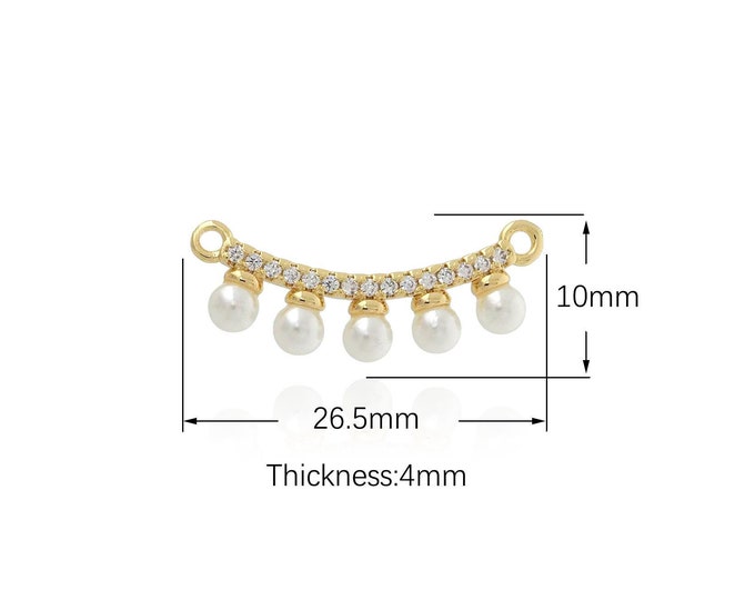 18K Gold Filled Pearl Pendant Teardrop Pearl Pendant Necklaces,Bar Jewelry DIY Jewelry Supplies,26.5x10x4mm