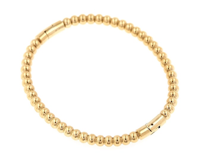 18k Gold Filled Beaded Bangle,Gold Dainty Open Bangle,Simple Bangle,Gift for Her