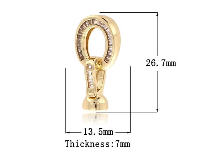 Oval Clasps Connectors, Micropavé CZ Jewelry Clasp, 18K Gold Filled Spring Clasp, Snap Clasp, Push Clasp, DIY Jewelry Supplies