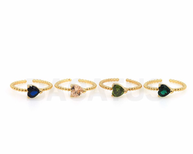 Heart-Shaped Ring, 18K Gold Filled Love Ring, Golden Open Ring, Adjustable Ring, Love Ring, Line Ring, Thin Ring For Daily