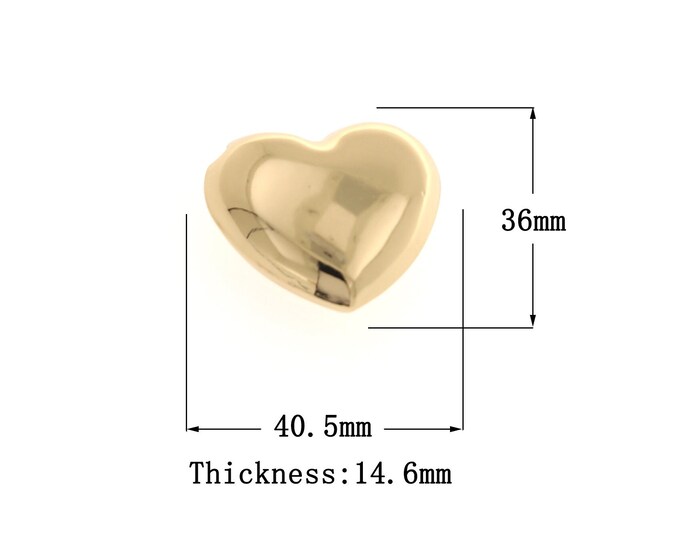 18K Gold Filled Heart Spacer Beads,Puffed Heart Spacer Beads,Fine Spacer Beads,Gold Heart Beads for DIY Jewelry Making Supplies
