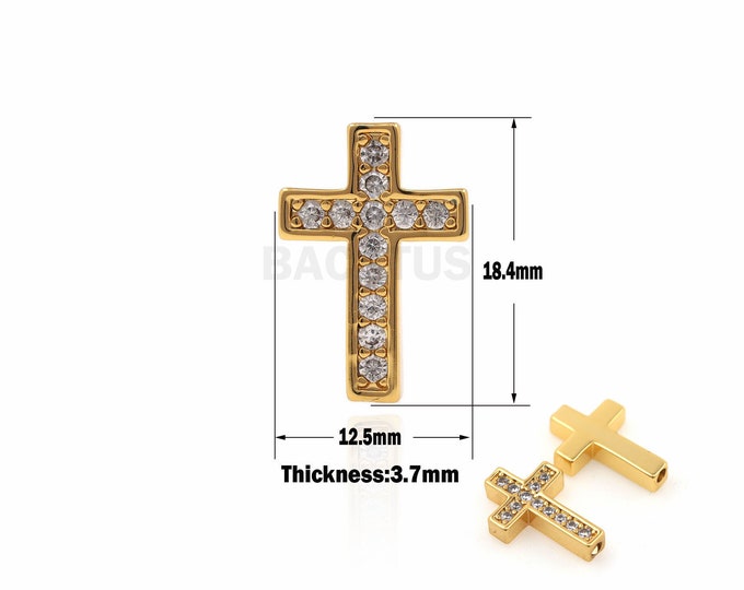 1PCS  Perforated Spacer Beads Charm Of Spacer Beads Bic Zirconia Spacer Beads, Christian Gift Supply Survey Results 18.4×12.5×3.7mm