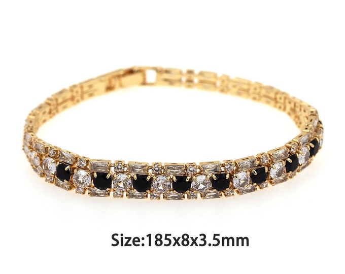 Gold Dainty CZ Diamond Bracelet,18k Gold Filled Tennis Bracelet,Simple Bracelet,Gift for Her