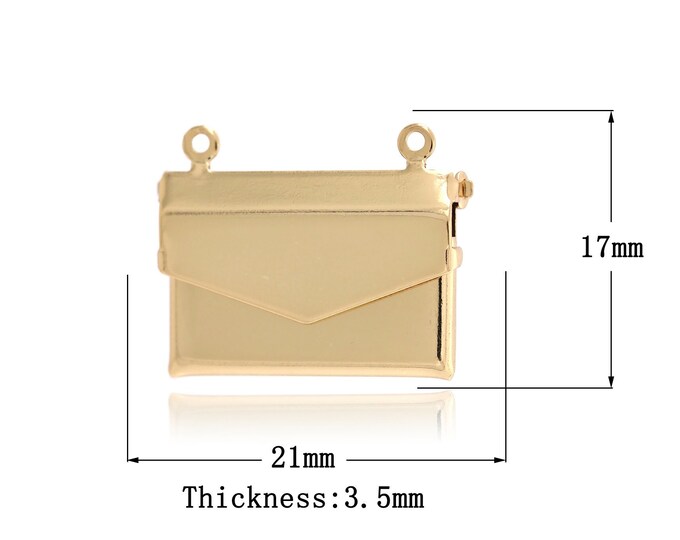 18K Gold Filled Envelope Pendant, Envelope Charms,Envelope Charm for DIY Jewelry Making Supplies