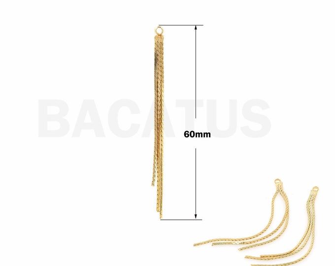 Tassel Pendant, Boho Pendant Gold Bar Necklace,Personalized Bar Necklace,Bar Necklace, DIY Jewelry Making Supplies 60mm