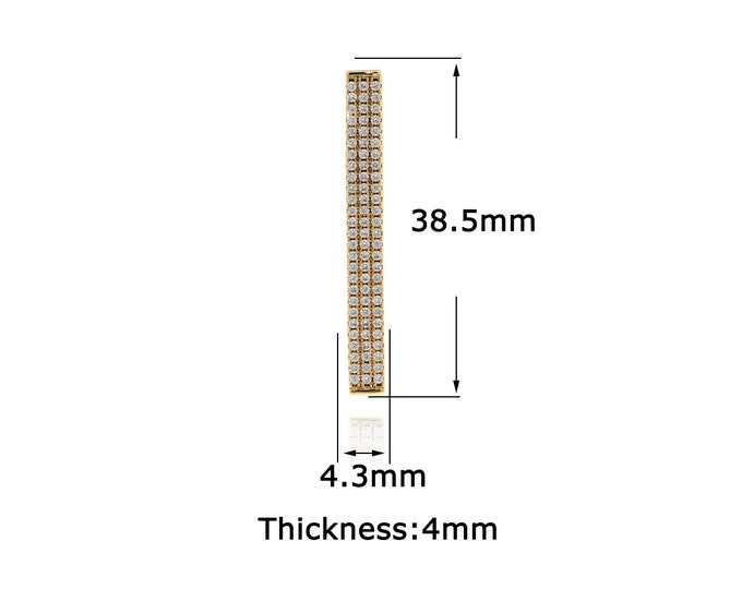 18K Gold Filled Stick Pendant,Gold Long Charms,Dainty Stick Charm Bracelet Necklace for DIY Jewelry Making Supply
