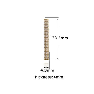 18K Gold Filled Stick Pendant,Gold Long Charms,Dainty Stick Charm Bracelet Necklace for DIY Jewelry Making Supply