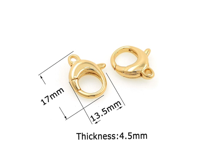18K Gold Filled Lobster Clasp,Gold Dainty Lobster Clasp Bracelet Necklace for DIY Jewelry Making Supply