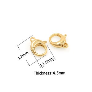 18K Gold Filled Lobster Clasp,Gold Dainty Lobster Clasp Bracelet Necklace for DIY Jewelry Making Supply