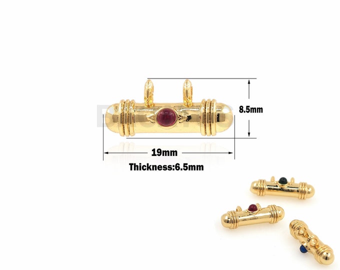 18K Gold Filled Pill Shape Pendant Necklace, Capsule Frozen Pill CZ Cubic Zirconia Pendant, DIY Jewelry Accessories 8.5x19x6.5mm