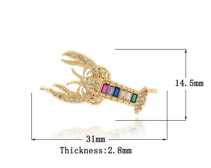 18K Gold Filled Lobster Connector,Lobster Connector,Lobster Connector for DIY Jewelry Making Findings Supply,14.5x31x2.8mm