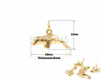18K Gold Filled Seal Pendant, Marine Animal Pendant, DIYJewelry Design Accessories, Sea Lion Pendant Necklace, 13x19x6mm