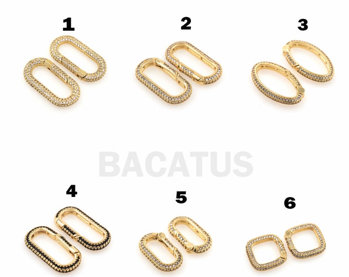 1pcs  Oval buckle, square buckle, spring buckle, carabiner buckle, micro pavé clasp, DIY bracelet/necklace jewelry buckle accessories