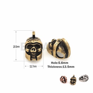 1PCS antike Schädel Perlen, Krieger Schädel Perlen, Punk Schädel Perlen, verwendet für Armband Vorbereitung liefert 19.5x11.7x13.5mm