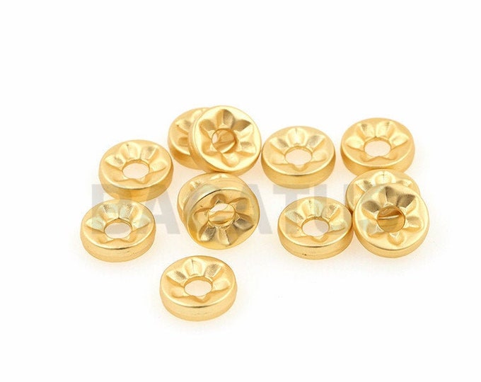 Round gasket, metal gasket, flat round beads, round beads, DIY beaded accessories 1PCS