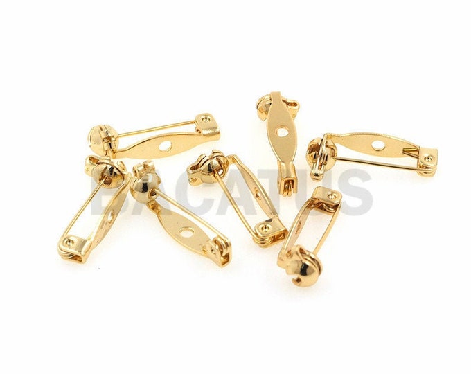 18K brass pins, metal pins, gold-plated pins, DIY pin supplies 1pcs