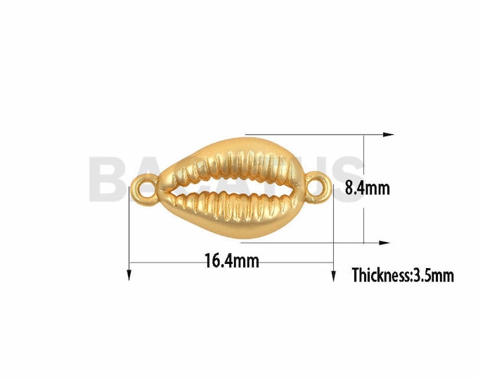 Shell connector, shell shell jewelry, shell charm, used for bracelet/necklace jewelry making supplies  8.4x16.4x3.5 mm 1pcs