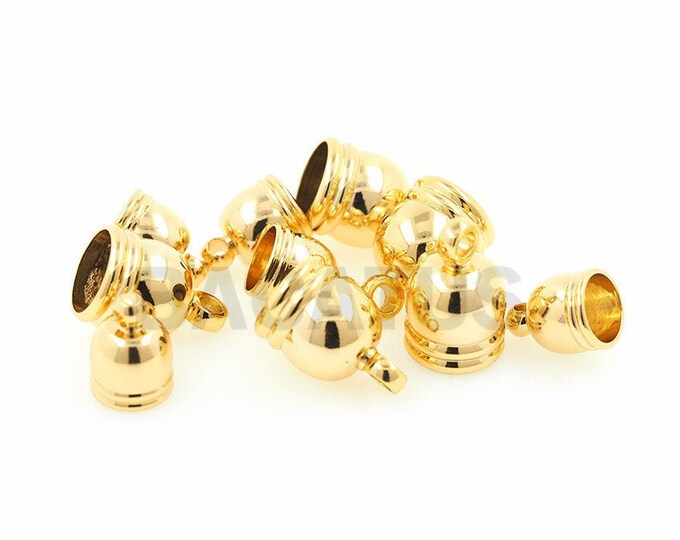 18K brass tassel end cap, oval barrel bead pendant, DIY jewelry accessories 1pcs