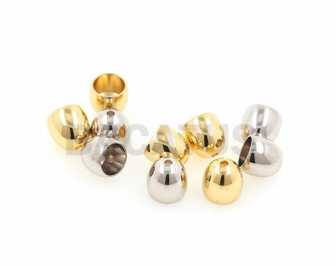 18K brass bead cover, fancy bead cover, discovery bead cover, DIY jewelry accessories 10pcs