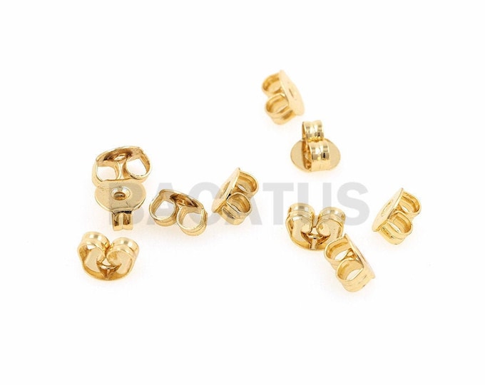 18K gold earrings, earring plugs, butterfly earrings,Clutch Earring Backs, DIY jewelry earring accessories 1PCS