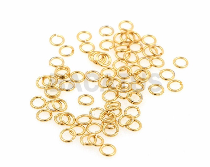 18K gold filled jump rings-split jump rings-round split ring-gold split rings-wholesale jump rings 3mm 3.5mm 4mm 5mm 6mm 7mm1 g