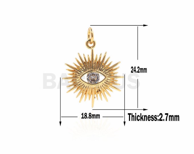 Lucky Eye Pendant, Diamond Eye, Exquisite Eye, DIY Jewelry Necklace Bracelet Accessories 1pcs
