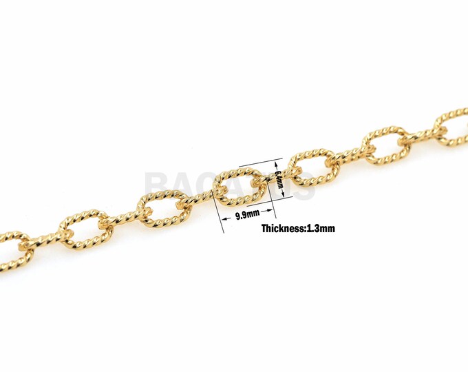 1meter Paper Clip Tubular Chain, Oval Chain, Semi-Finished Chain, Welded Chain, Gold-Plated Chain, Suitable For Jewelry Making