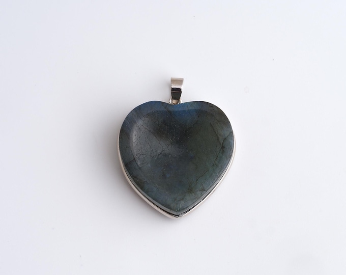 Heart Gemstone Pendant,Natural Stone Charms,Crystal Gemstone Charm DIY Jewelry Making Supply,39x30.4x9.5mm