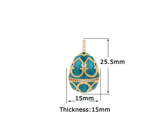18K Gold Filled Egg Pendant,Gold Dainty Egg Charms,Simple pendant Bracelet Necklace for DIY Jewelry Making Supply