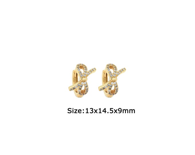 1 pair 18K Gold Filled Round Earrings,Gold Dainty Round Earrings,Simple Earrings,Gift for Her