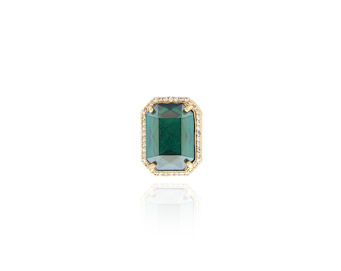 18K Gold Filled Square Pendant,Dainty Square Charms,Simple Pendant DIY Jewelry Making Supply,17x12.5x8mm