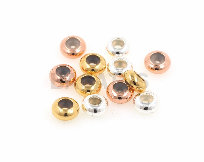 Flat positioning bead, adjustable buckle, positioning rubber ring 10pcs