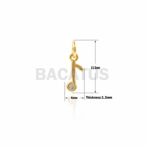 1PCS Eight-Note Pendant, Music Note Necklace, Musician Necklace, Suitable For Jewelry Making Supplies 11.6x4x1.3mm