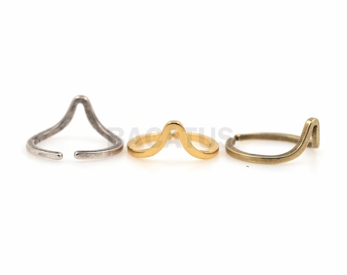 1PCS Round Thin Strip Ring Protruding Ring Unisex Irregular Round Ring Minimalist Patina Ring 18K Gold Filling Split ring