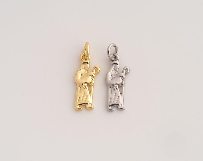 18K Gold Filled Pastor Charm,Dainty Missionary Pendant,Pastor Pendant ,DIY Jewelry Supplies,20.7x7.5x2.2mm