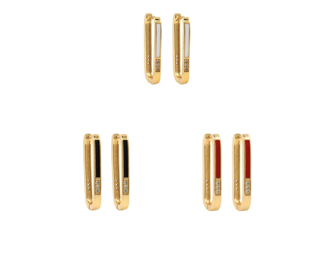 1pair 18K Gold Filling Square Earring,Gold Dainty Square Earring,Simple Earrings,Gift for Her