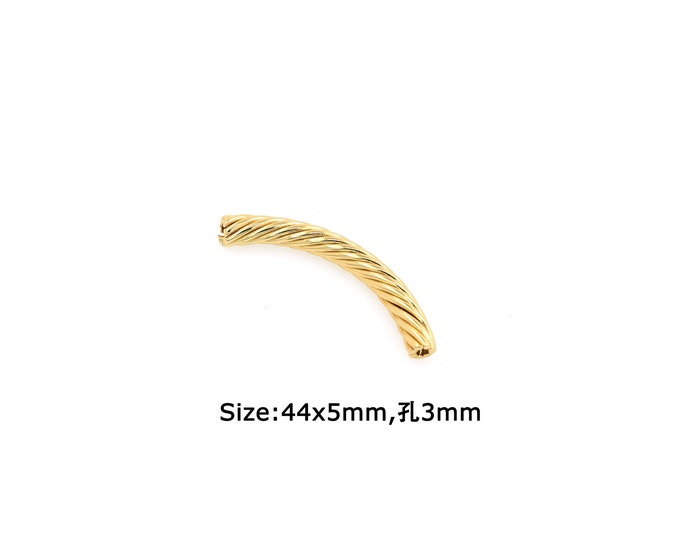 18K Gold Filled Tube Beads,Gold Tube Beads,DIY Bracelet Necklace Earrings Jewelry Making