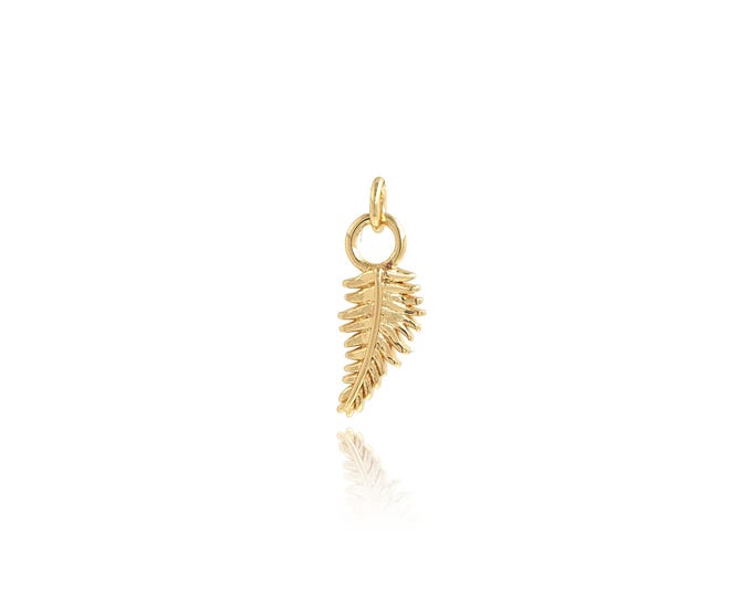 5 pcs Leaf Pendant,18K Gold Filled Plant Necklace, Leaf Pendant, DIY jewelry Making Accessories,17.7x6.4x2.4mm