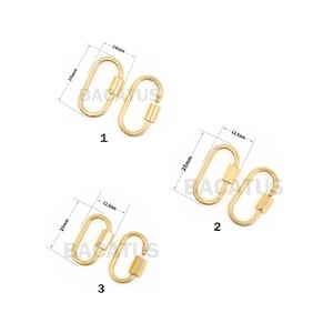 1pcs  Oval Clasp Brass Carabiner, Oval Gold clasp, Oval Screw Clasp, Necklace Clasp, Spring Clasp, Matching Jewelry Clasp