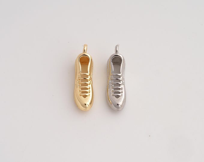 5 pcs 18K Gold Filled Shoe Charm,Dainty Shoe Pendant,Shoe Pendant ,DIY Jewelry Supplies,18x6x5mm
