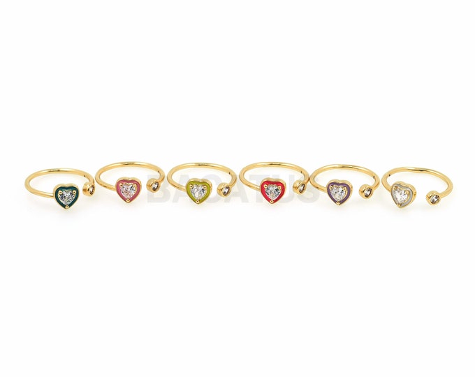 18K Gold Filled Love Ring, Gold Open Ring, Adjustable Ring, Heart-Shaped Ring, Wedding Ring, Gift For Her, Engagement Ring, Love Ring