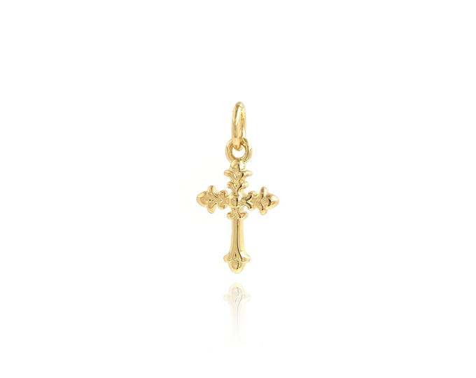 5 pcs Cross Pendant,18K Gold Filled Religious Necklace, Micropavé CZ Christian Pendant, DIY jewelry Making Accessories,17.5x8.5x3mm