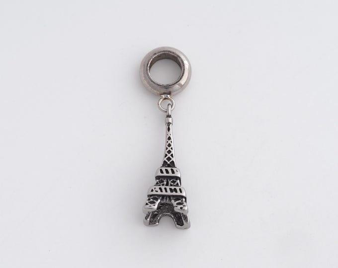 Stainless Steel Eiffel Tower Pendant,Eiffel Tower Charms,Eiffel Tower Charm Bracelet Necklace for DIY Jewelry Making Supply,31.7x7.7x7.7mm