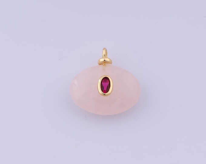 Energy Stone Pendant,18K Gold Filled Natural Stone Necklace,Stone Pendant, DIY jewelry Making Accessories,20x20x6.2mm