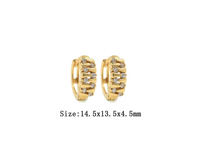 1pair 18K Gold Filling Round Earring,Gold Dainty Round Earring,Simple Earrings,Gift for Her